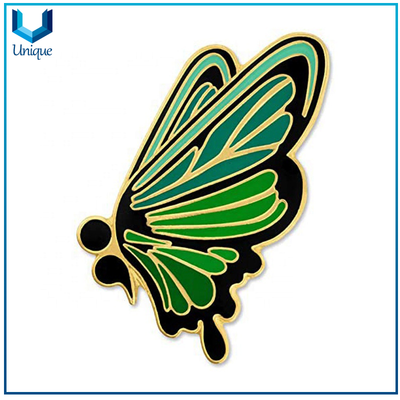 Metal Butterfly Lapel Pin, Garment Brooch, Hat Docoration Pin, Name Emblem, Rainblow Lapel Pin,Personalized Promotional Gift Pins