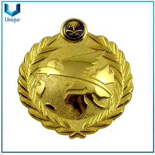 Customize 3D Award Badge, 3D Coin Badge, Souvenir Insignia, Die Cast 3D Lapel Pin in Gold