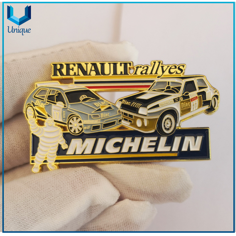 Soft Cloisonne Metal Badge, Hard Enamel Lapel Pin, F1 Racing Pin, Customize Design Michelin Brooch, High Quality Fans Gift Pins