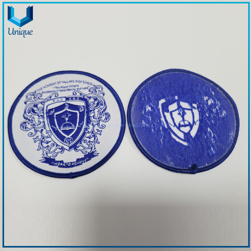 Cheap Fashion Design Iron on High Quality Wholesale High Badge Custom High Frequence badge， high quality low price PVC hot melt Patch for garment，Embroidered seal