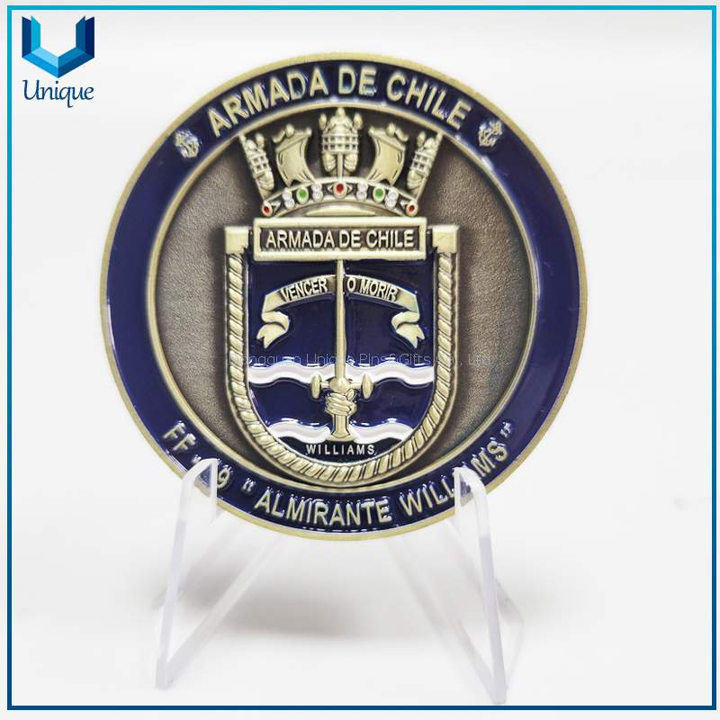 Die cast zinc alloy commemorative coin, ship