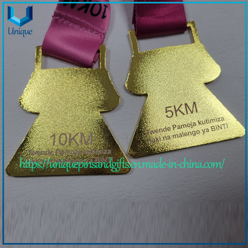 Custom 3D Gymnast Football Soccer Running Finisher Run Champion Custom Sport Metal Alloy Enamel Logo Marathon Competition Medallas Awards Medals with Ribbons