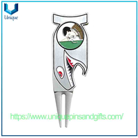 In Stock Creative Shark-themed Putting Metal Golf Ball Forks Hat Clips Golf Ball Marker Divot Tool Sets