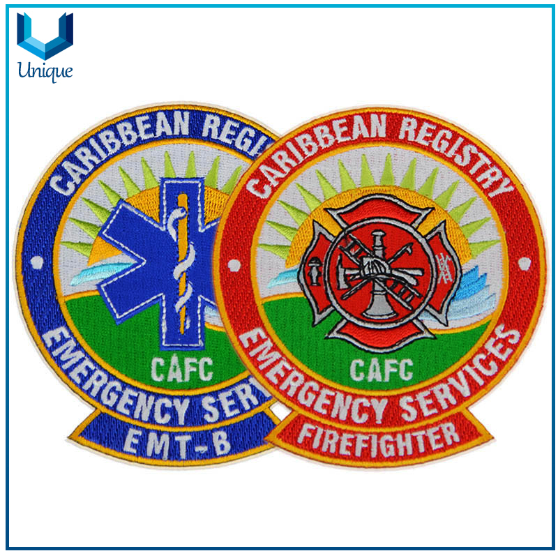 Firefighter Rescue Badges, Customize Design Firefighter Embroider Patches, Iron on Police Embroidery labels for Uniform Clothes