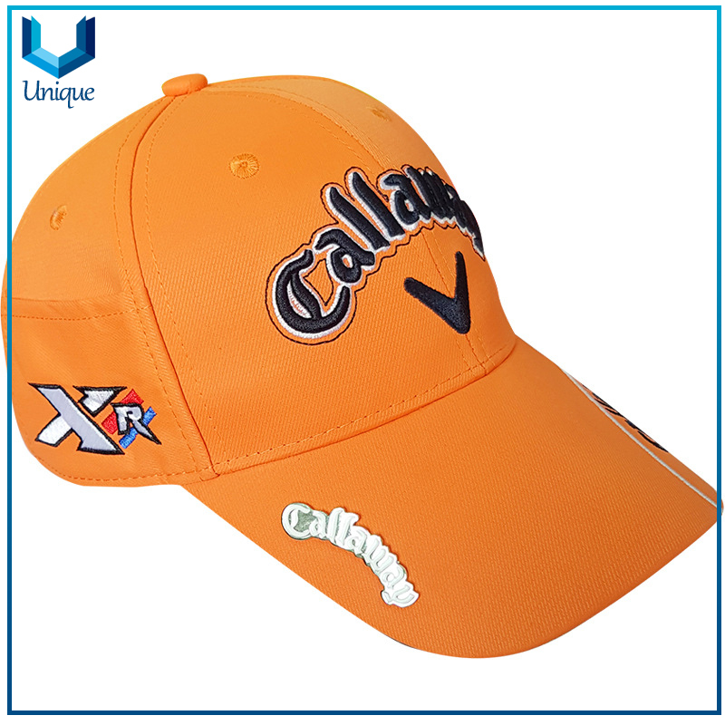 Custom Logo Structured Long Bill Brim Golf Baseball Cap Snapacks, Embroidery Golf Hat Fashion Sport Baseball Cap