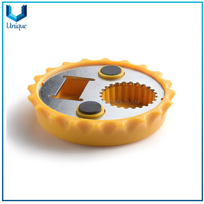 Custom Made Round Bottle Cap Shape Metal Bottle Opener, Fashion Beer Bottle Opener for Promotional Gifts