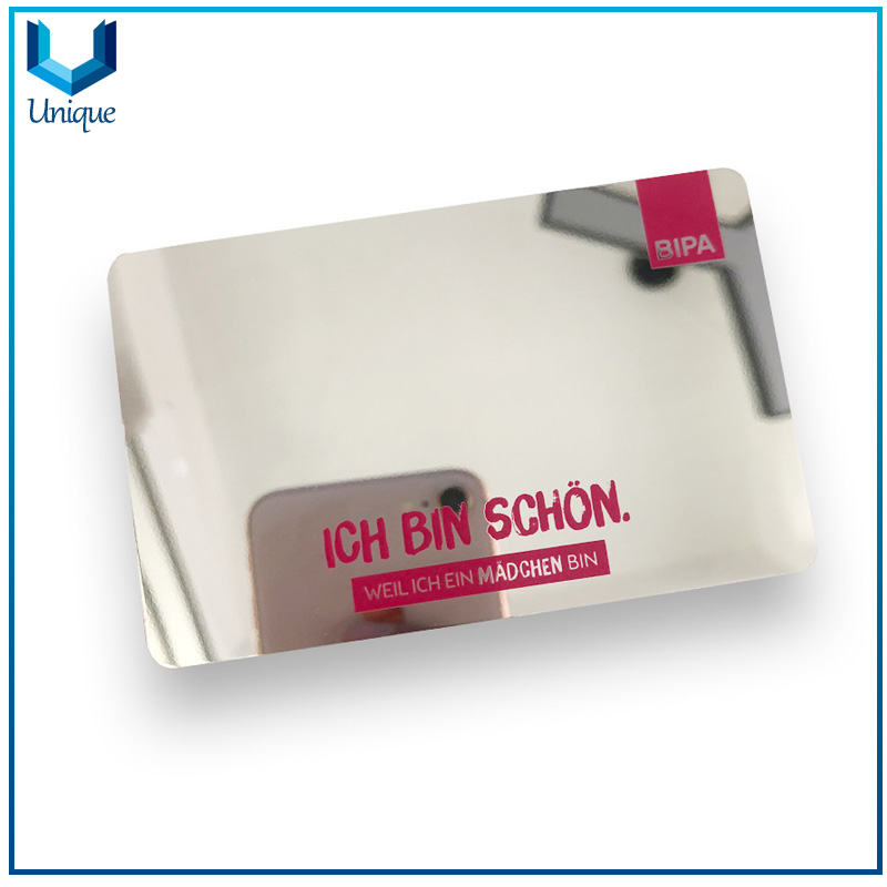 Metal Business Card Manufacturer, Custom Creative Design Mirror Finishing Metal Business Card, Silver Laser Engarving Metal Invitation Card