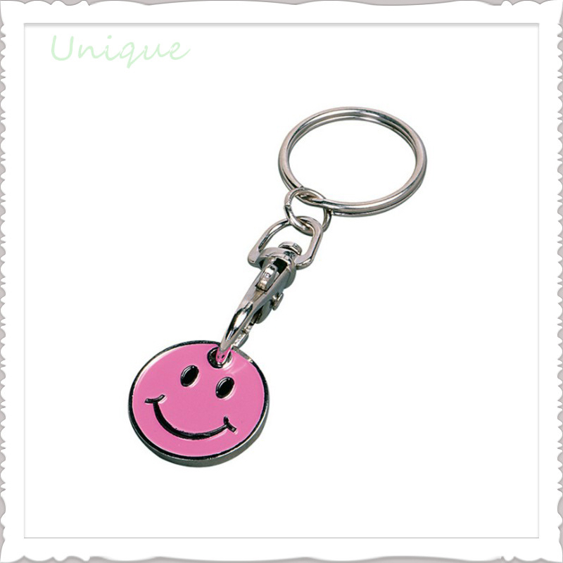 Die Struck Iron Soft Enamel Trolley Token Coin Keychain, Metal Token Coin for Trolley Cart as Best Promotional gifts