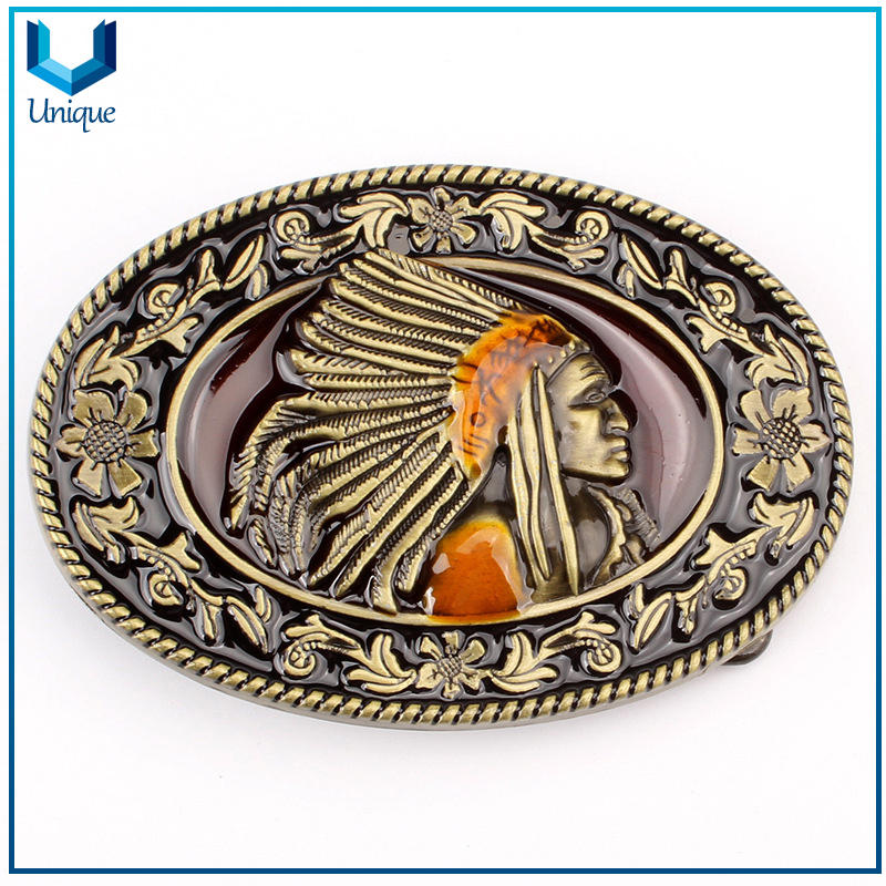 3D Indian Style Hotsale Fashion Accessories, Available Stock Metal Buckle,Customize Design Belt Buckle for Promotion Gifts