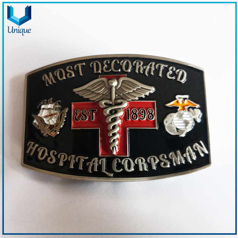 USA HM Belt Buckle,Customize antique plating Belt Buckle in 3D