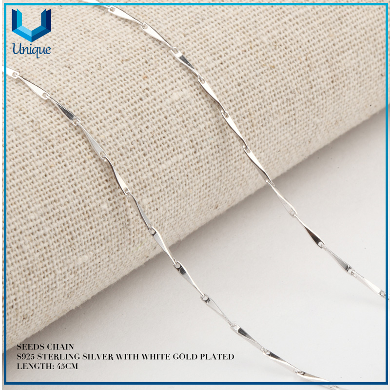 Italian 925 Sterling Silver Jewelry Necklace Chains, Silver Gold Plated Fashion 925 Silver Chains