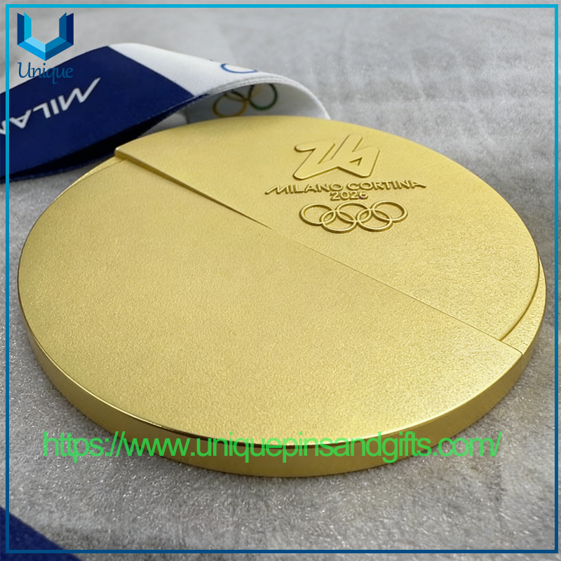 High Quality Custom 2026 Milano Cortina Track Field Sports Events Metal 3D Gold Silver Brass Medals, Custom Medal/ Medallion