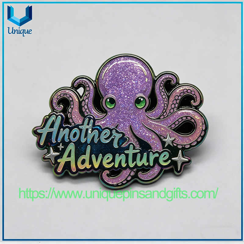 High-quality Custom-made Exquisite Metal Badges Brooches Lapel Pin in Unique Shapes with UV-printed Personalized Colorful Logo Text Patterns