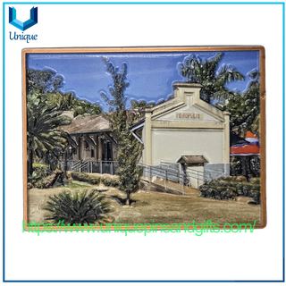 Custom Collectible Souvenirs Magnetic Refrigerator Sticker City Landscape Pattern Metal/Ceramic Fridge Magnet Sticker