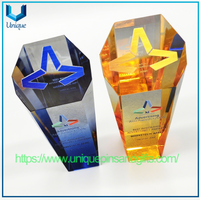 Factory Customized Optical Inner Engraved Crystal Glass Trophy K9 Crystal Trophy Award Deluxe Crystal Award Medal And Trophy