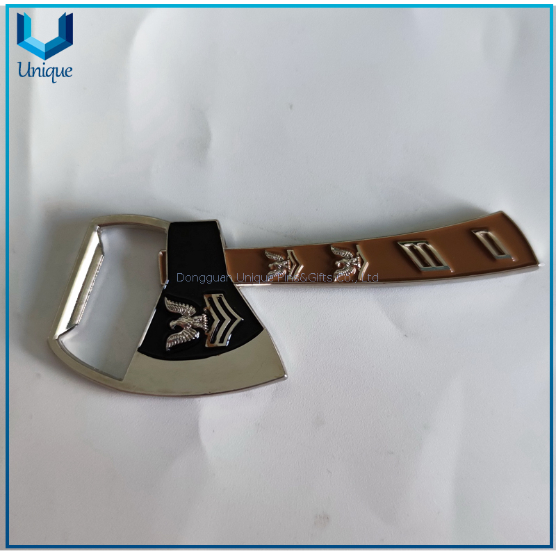 Custom Design Unique Shape Challenge Coin, 3D Axe Commemorative Bottle Opener Coin