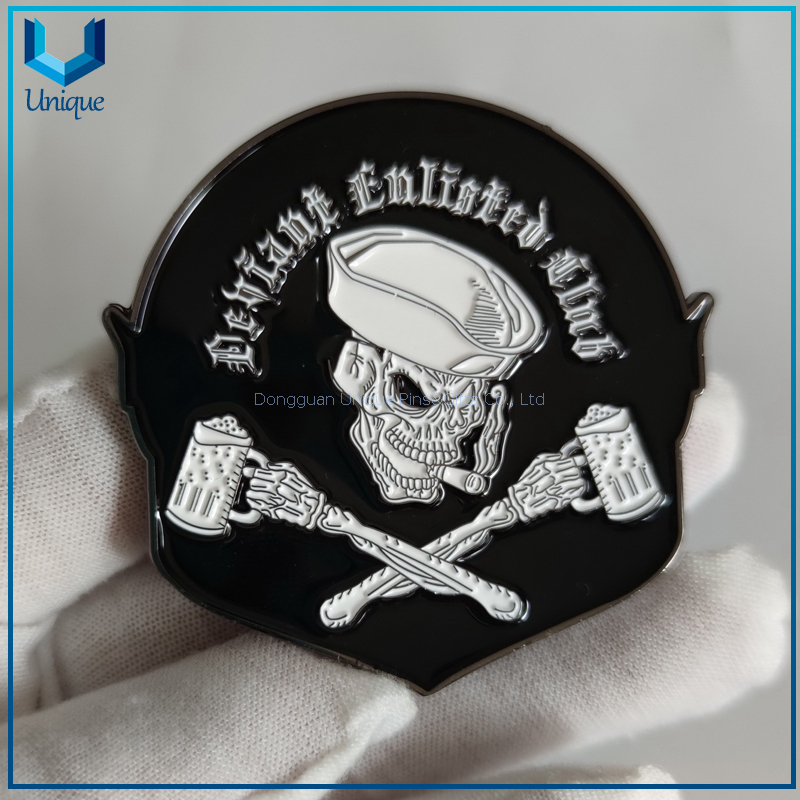 Custom Design Challenge Coin 3D Two Tone Fashion Creative Bear Design Navy Coin