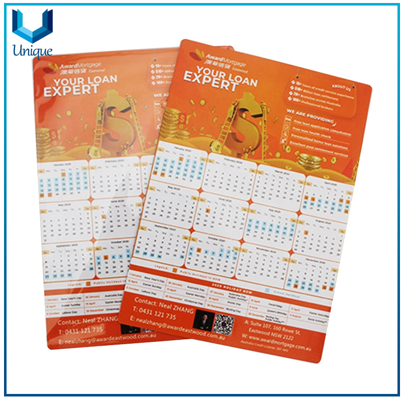 Full color Printed house shape magnets calendars001-05