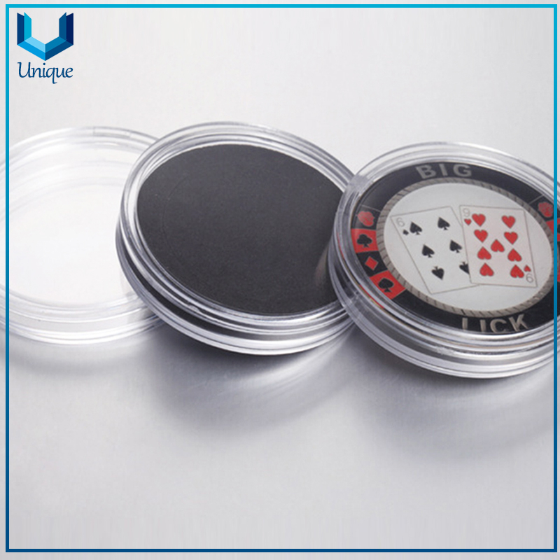 acrylic commemorative coin box plastic coin capsule