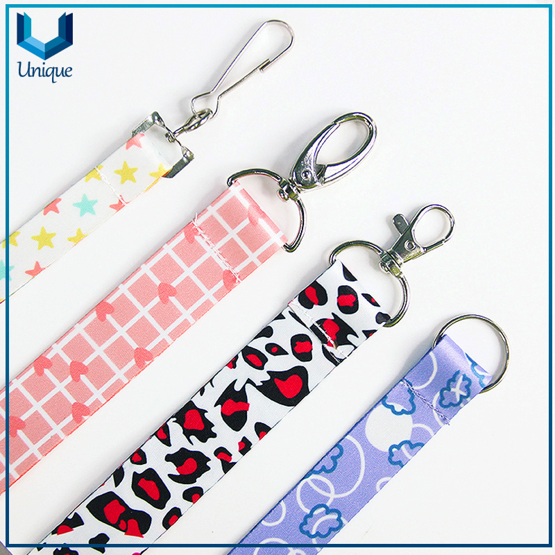 Polyester Custom Keychain Lanyard badge holder with Logo Printing Promotional Lanyard