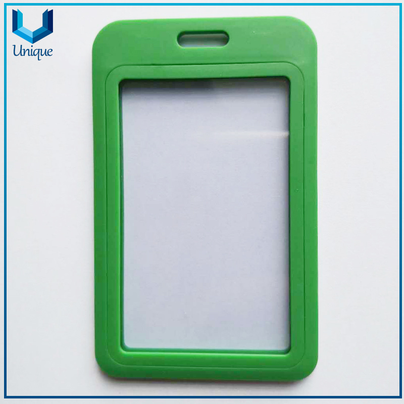 Factory Price Vertical PP Plastic ID Card Badge Holder-Double Sides Clear