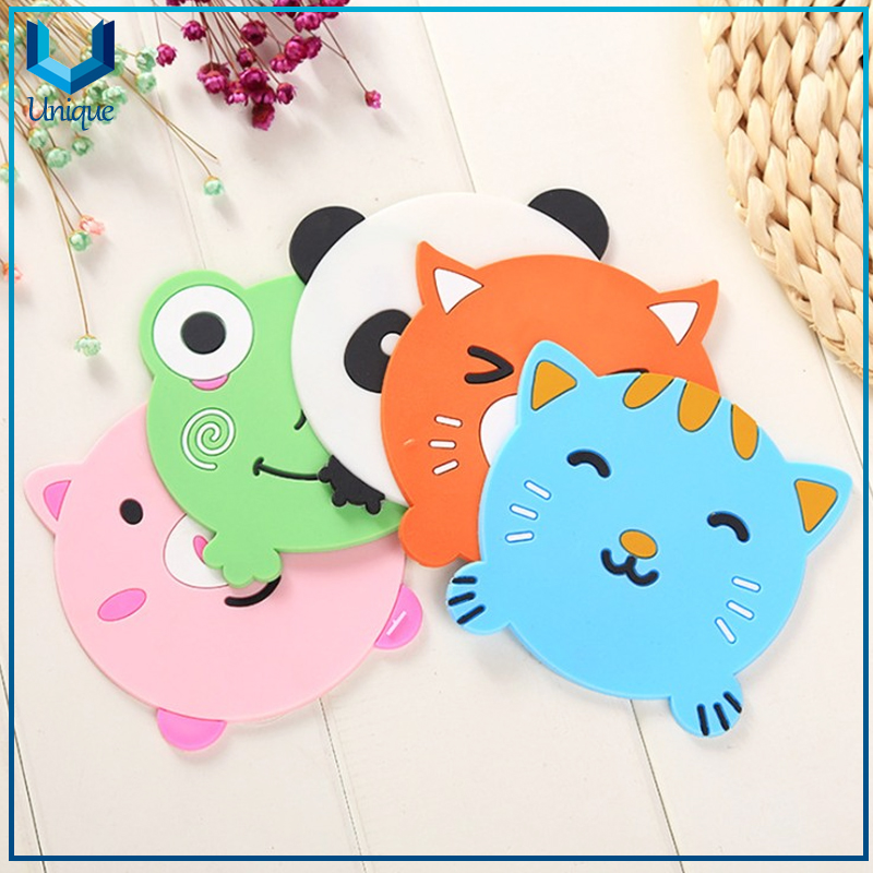 Cartoon Cute Animals Silicone Cup Mat Coster Silicone Tea Coster silicone rubber mat007-03