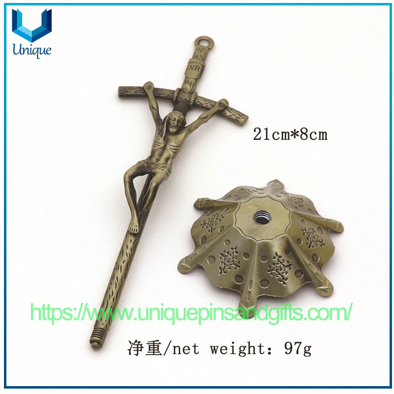 Wholesale Office Home Desk Metal Handicraft Ornaments, Jesus Cross Ornaments, Car Ornaments Hanging Decorations