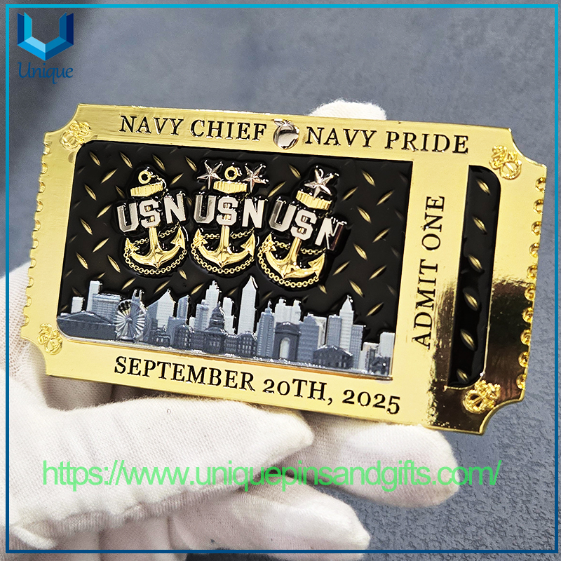 Customized Design Metal Commemorative Coin USN NAVY CHIEF Navy Pride American Maritime Commemorative Coin