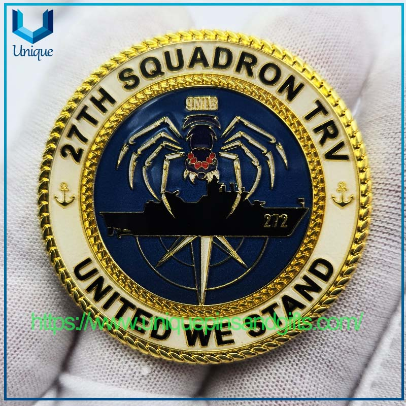 Customized 3D Double-sided Electroplating Gold Diamond Edge Metal Commemorative Coin KD TEGUH SAMUDERA Commemorative Coin