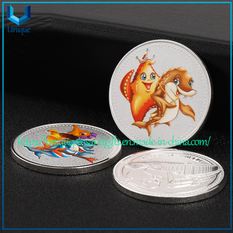 Customized Design 3D Military Carton Creative Coin, Mirror Coins, Gold/Sliver Army Navy Sports Goverment Metal Commemorative Coin