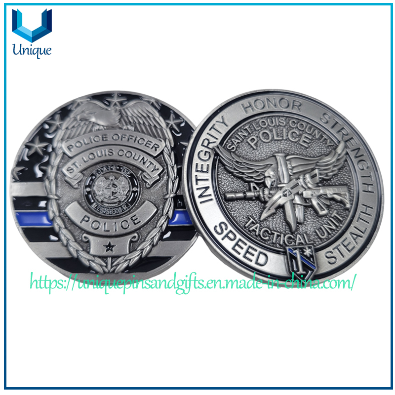 High Quality Customized Design Made Metal 2.25" 3D Police Army Military Marine Command Souvenir Coins Sport Souvenir Coins