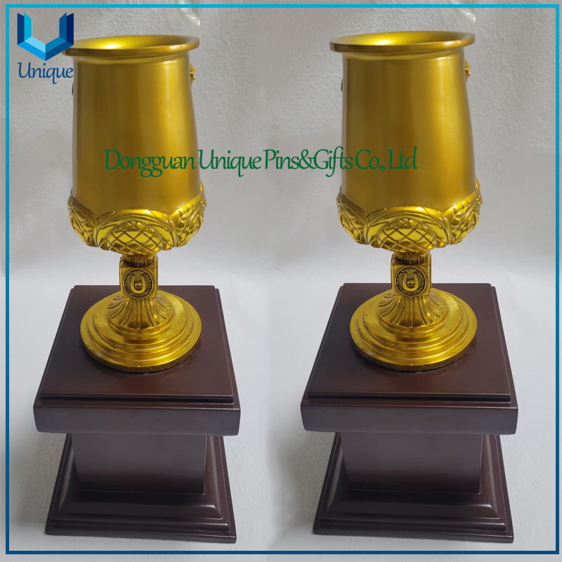 Custom Made 15 Height High Quality Copper PhillipineTrophy with Wood Base And Box