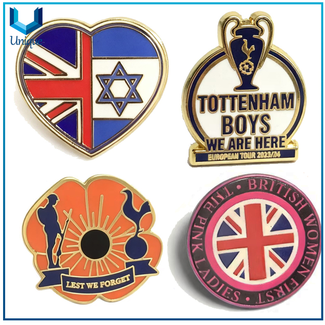 Customize United Kingdom Metal Brooch UK Jack Flag Decoration Emblem Lapel Pin
