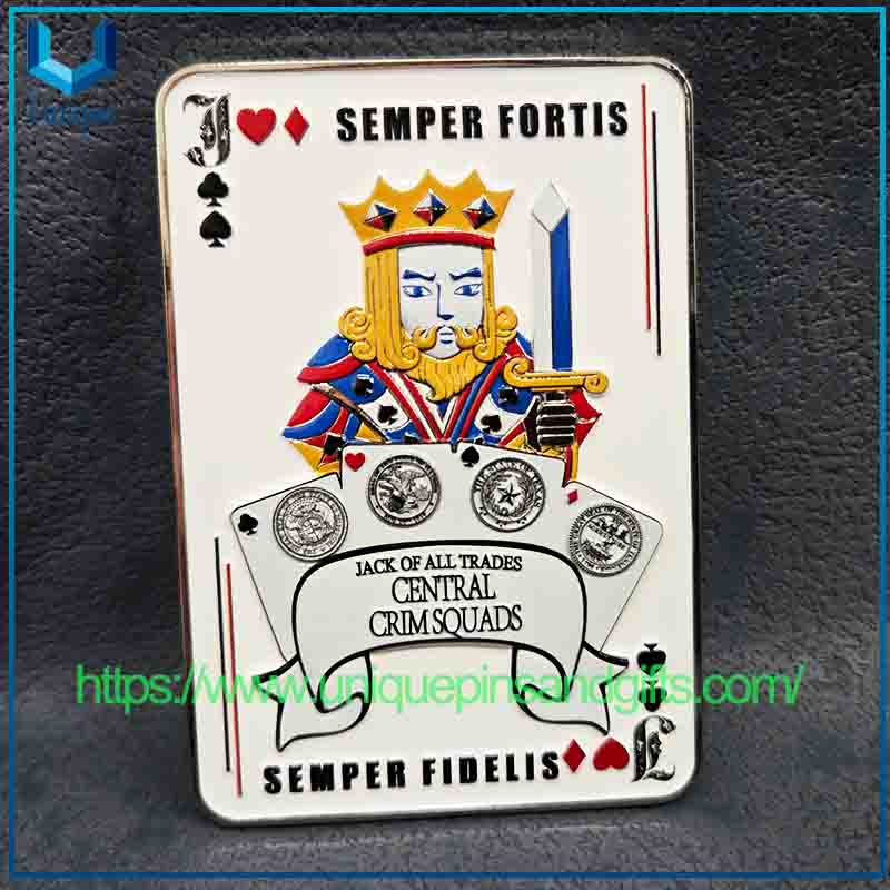 Custom Creative Design USA Navy Poker Coin (1)