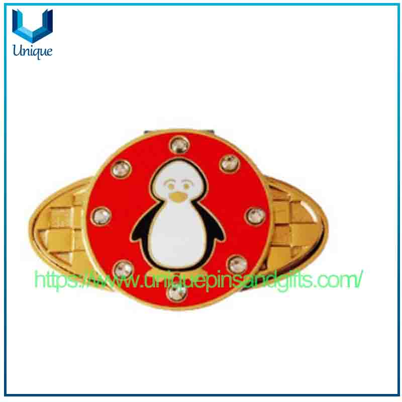 New Golf Metal Marker Coin Silver Ball Position Marker 2520 Magnetic Ball Marker Cap Clip Golf Accessories