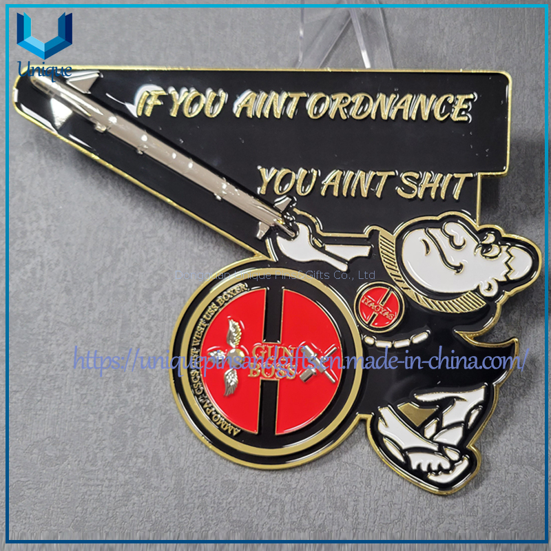 Die cast zinc alloy commemorative coin, ship， 3D brown coin