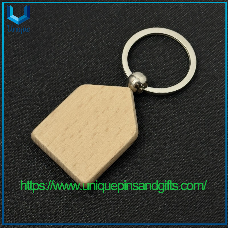 DIY Laser Engraving Character Pattern Solid Wood Keychaien (7)