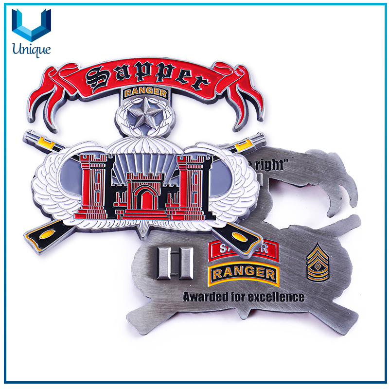 ECSO Creative Coin, Soft Enamel 3D Coin, Military, Army, Police coin, Customize Novelty Souvenir Medal Coin