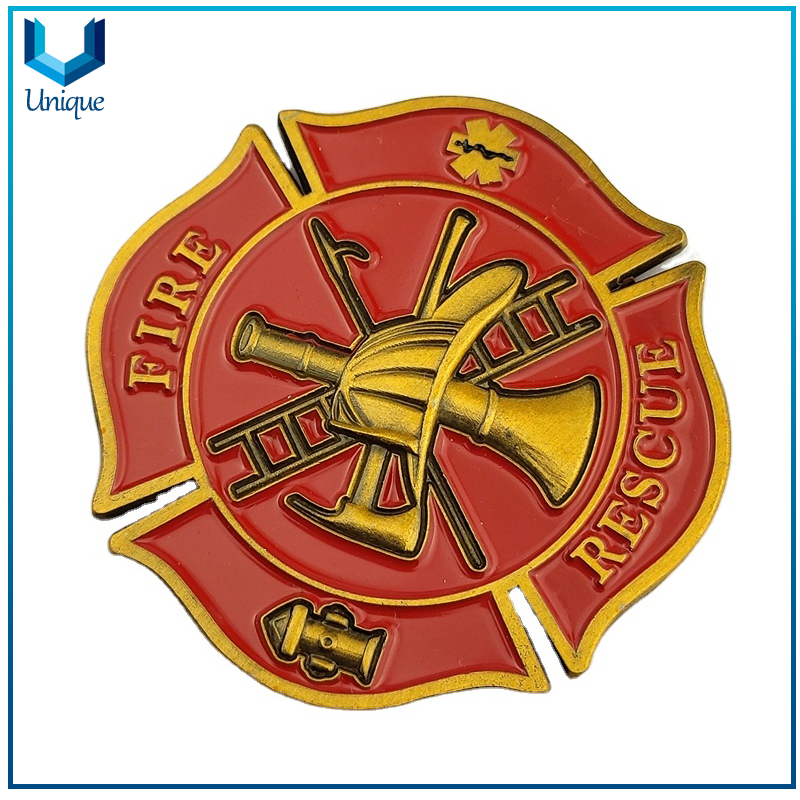 Challenge Coin Customize Factory,3D Firefighters Fire Rescue Commemorative Challenge Coin, Bulk Challenge Coin 
