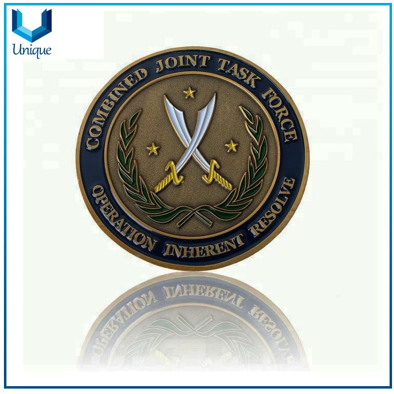 Customize Design Coin,Victory Coin, Iraq Kuwait Syria Coin in 3D, antique Brass Coin for Honor