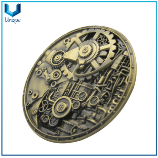 Customize Design Metal Crafts, Mechanical Coin, 3D Antique Coin, Customize Creative Novelty Coin