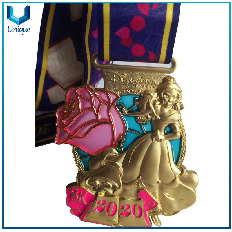 Customize High Quality 3D Matte Gold Medal, Creative Fashion Cartoon Style Medal, Running Medal, Competition Medal for Awards