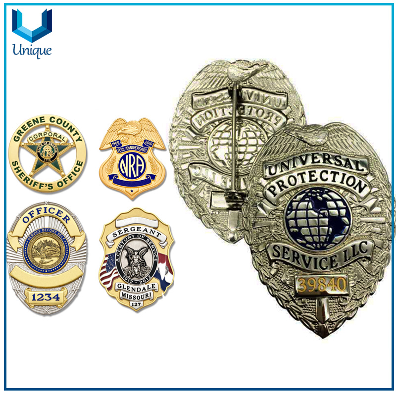 Customize Military Badge Factory, Fashon design Cutout Badge, Hollow Out 3D Police Badge, Medal Coin Badge for Honor