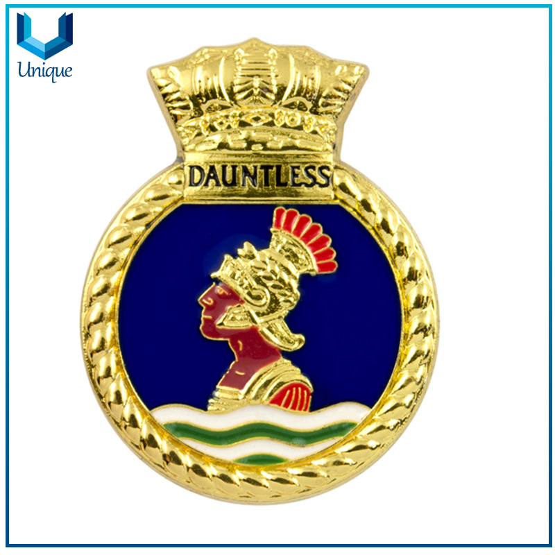 Customize 3D Award Badge, 3D Coin Badge, Souvenir Insignia, Die Cast 3D Lapel Pin in Gold