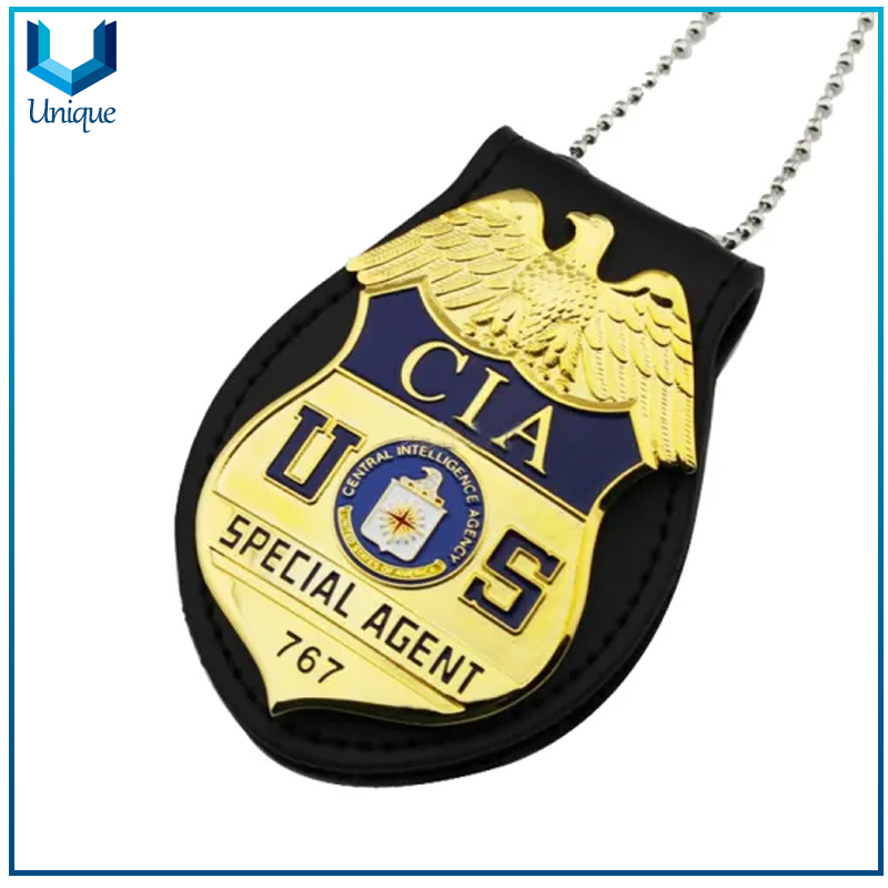 Customize Police Badge, Customize Design Sounvenir Brooch, Metal Honor Badge in Two tone Plating