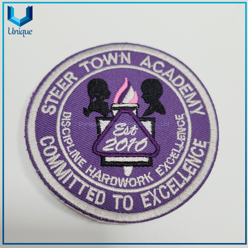 Cheap Fashion Design Iron on High Quality Wholesale High Badge Custom High Frequence badge， high quality low price PVC hot melt Patch for garment，Embroidered seal