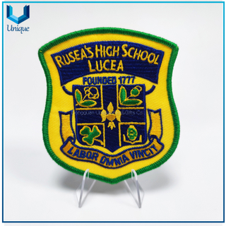 Cheap Fashion Design Iron on High Quality Wholesale Badge Custom High Frequence badge， high quality low price PVC hot melt Patch for garment，Custom Embroidered seal