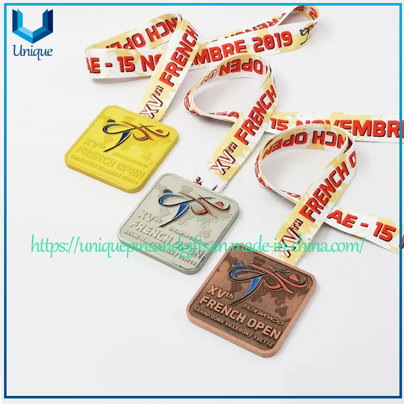 Custom 3D Gold Silver Bronze Championship Medal Challenge Medallion Swimming Judo Karate Bike Run Football Racing Soccer Finisher Triathlon Marathon Sports Medal