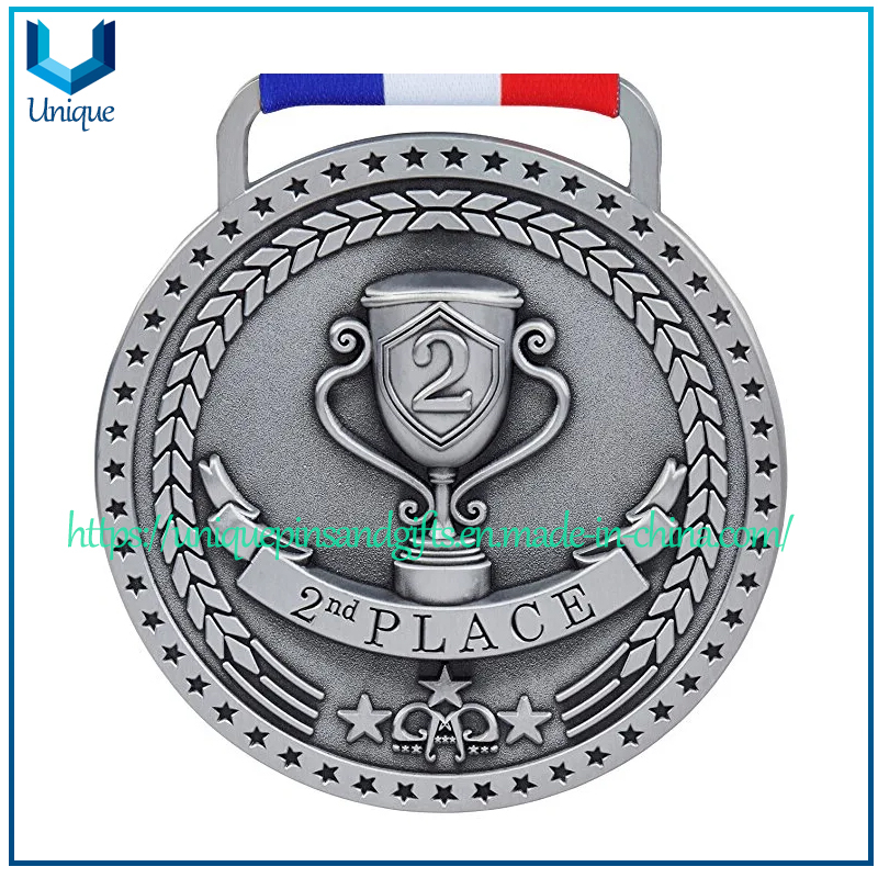Factory Custom Design Metal Sports Running Medal, Tanzania Cycling Running Medal with Ribbon