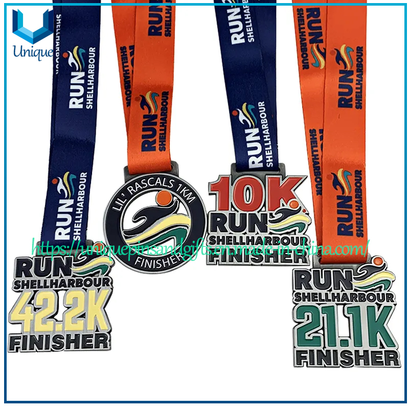 Factory Custom Metal 3D Enamel Military Award Medallion Gold Karate Soccer Football Run Finisher Marathon Running Race Marathon Sport Custom Medal with Ribbon